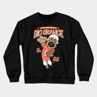 Cute Funny Doxie Dachshund Dog Football Crewneck Sweatshirt